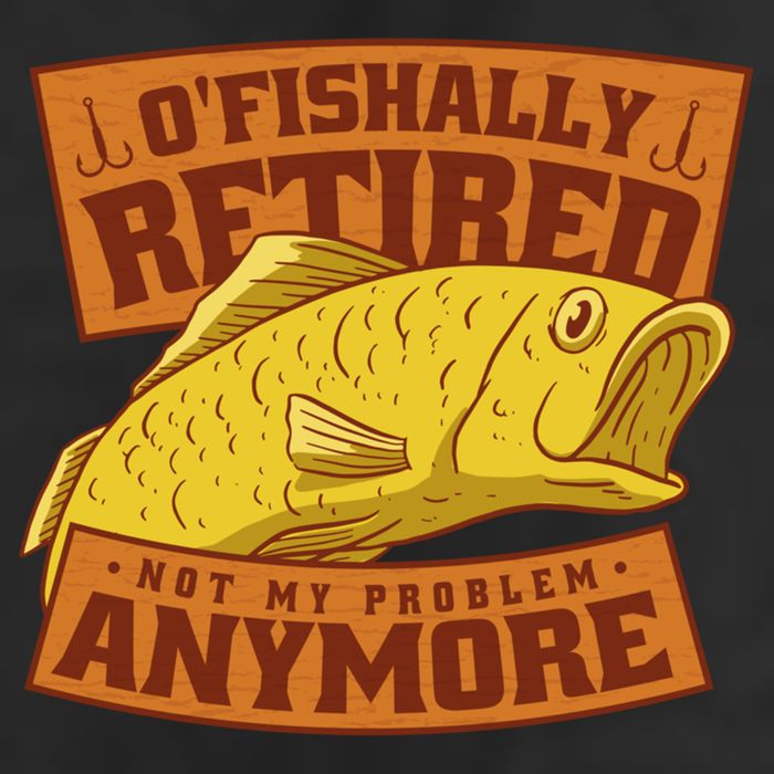 O'fishally Retired Not My Problem Anymore Funny Fishing Meme Cool Gift 25L Jumbo Tote