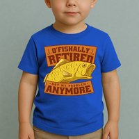 O'fishally Retired Not My Problem Anymore Funny Fishing Meme Cool Gift Toddler T-Shirt
