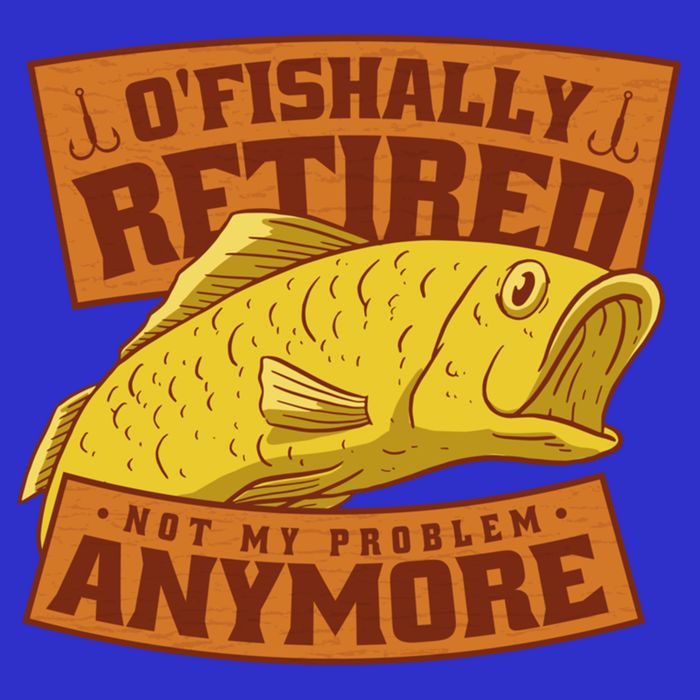 O'fishally Retired Not My Problem Anymore Funny Fishing Meme Cool Gift Toddler T-Shirt