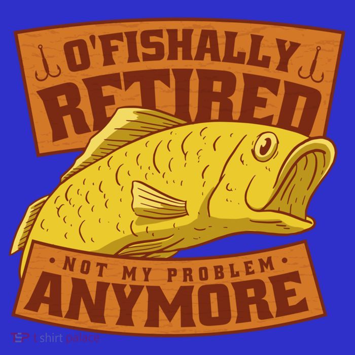 O'fishally Retired Not My Problem Anymore Funny Fishing Meme Cool Gift Visor