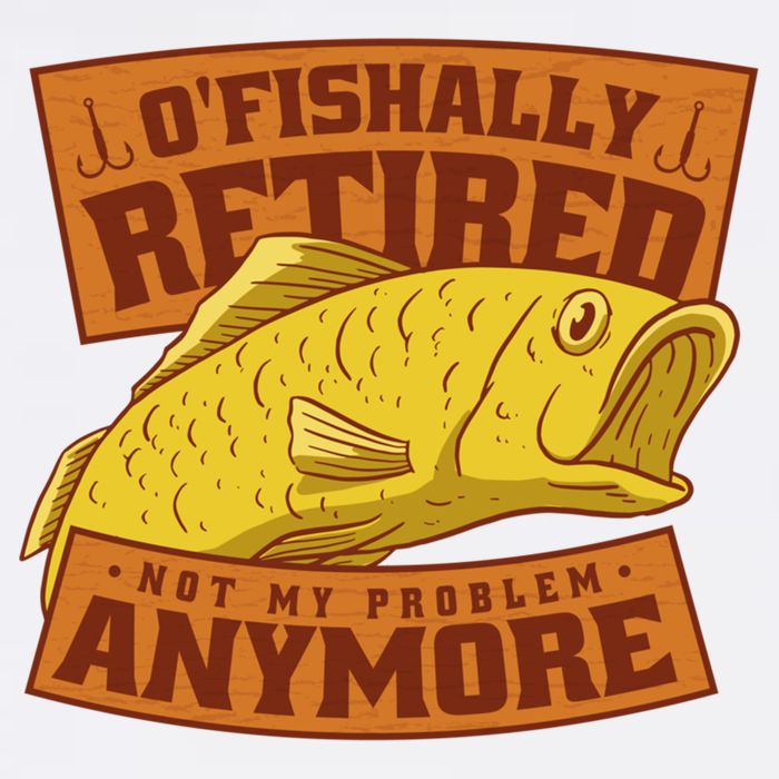 O'fishally Retired Not My Problem Anymore Funny Fishing Meme Cool Gift Garment-Dyed Sweatshirt
