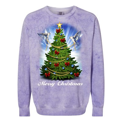 Ornament Merry Christmas Tree Colorblast Crewneck Sweatshirt