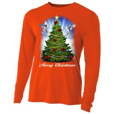 Ornament Merry Christmas Tree Cooling Performance Long Sleeve Crew