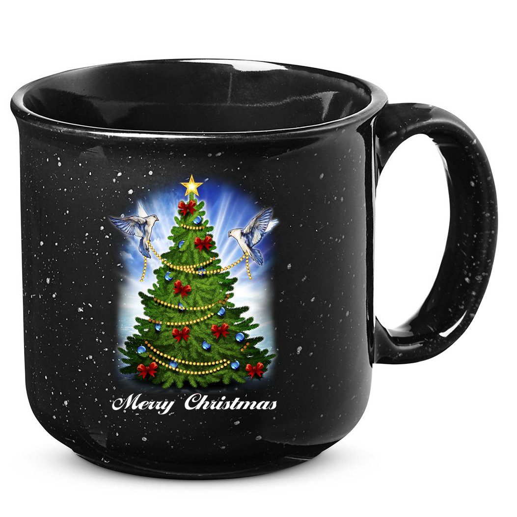 Ornament Merry Christmas Tree 15oz Campfire Ceramic Mug