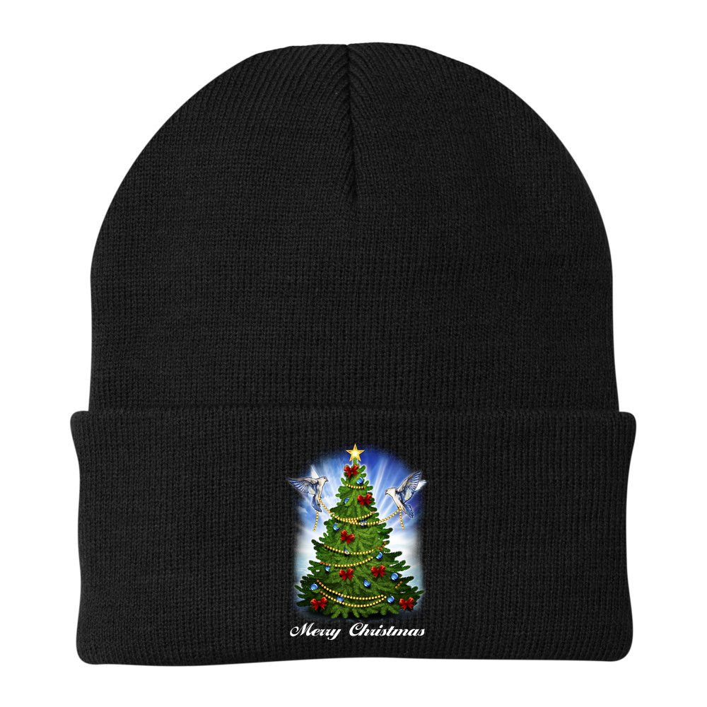 Ornament Merry Christmas Tree Beanie