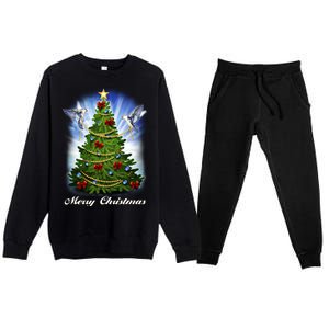 Ornament Merry Christmas Tree Premium Crewneck Sweatsuit Set