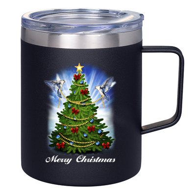 Ornament Merry Christmas Tree 12oz Stainless Steel Coffee Mug