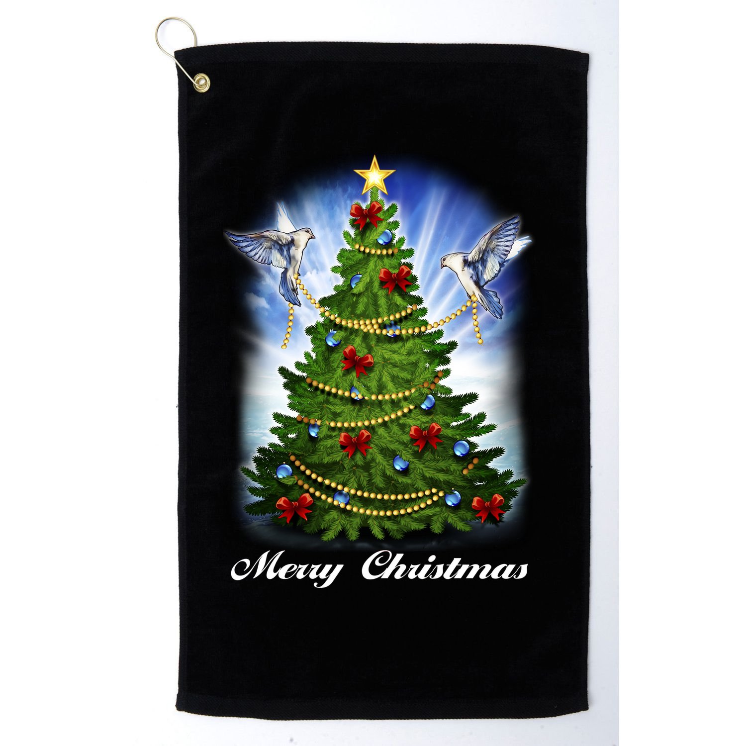 Ornament Merry Christmas Tree Golf Towel