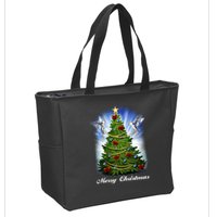 Ornament Merry Christmas Tree Zip Tote Bag