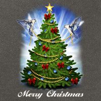 Ornament Merry Christmas Tree Cotton Canvas Backpack