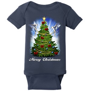 Ornament Merry Christmas Tree Baby Bodysuit