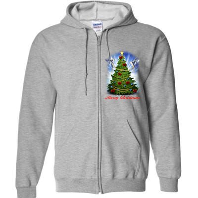 Ornament Merry Christmas Tree Full Zip Hoodie