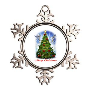 Ornament Merry Christmas Tree Metallic Star Ornament