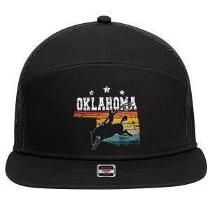 Oklahoma Rodeo 7 Panel Mesh Trucker Snapback Hat