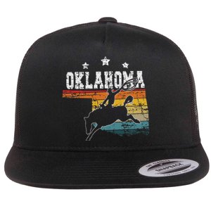 Oklahoma Rodeo Flat Bill Trucker Hat