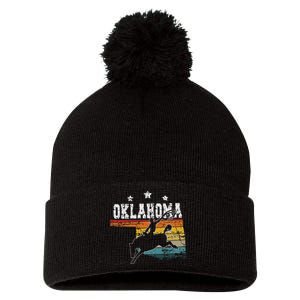 Oklahoma Rodeo Pom Pom 12in Knit Beanie