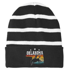 Oklahoma Rodeo Striped Beanie with Solid Band