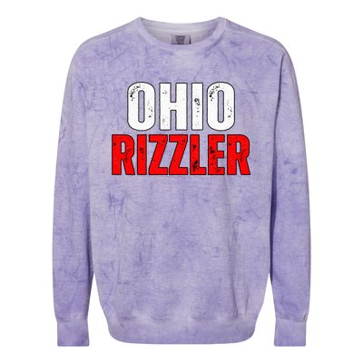 Ohio Rizzler Ohio Rizz Funny Ironic Colorblast Crewneck Sweatshirt