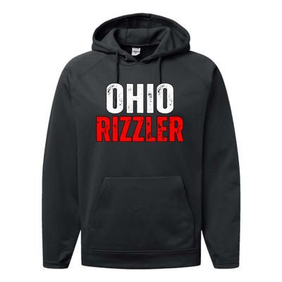 Ohio Rizzler Ohio Rizz Funny Ironic Performance Fleece Hoodie