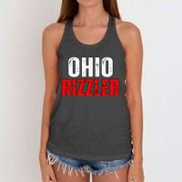 Ohio Rizzler Ohio Rizz Funny Ironic Women's Knotted Racerback Tank