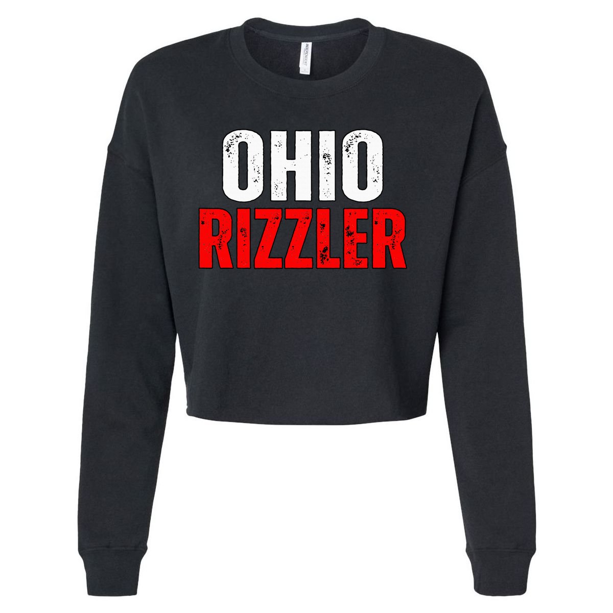 Ohio Rizzler Ohio Rizz Funny Ironic Cropped Pullover Crew