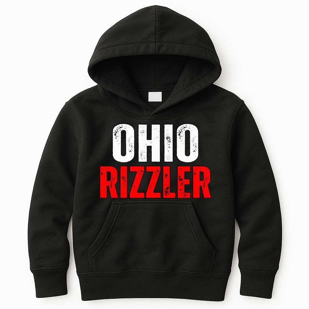 Ohio Rizzler Ohio Rizz Funny Ironic Kids Hoodie
