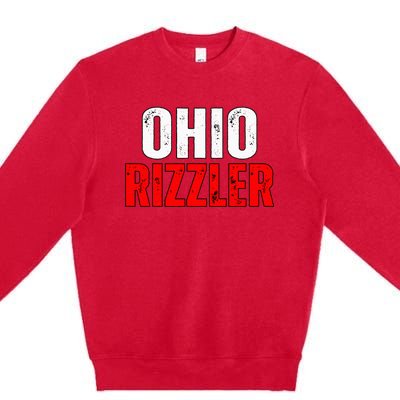 Ohio Rizzler Ohio Rizz Funny Ironic Premium Crewneck Sweatshirt