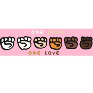 One Race One Love Bumper Sticker