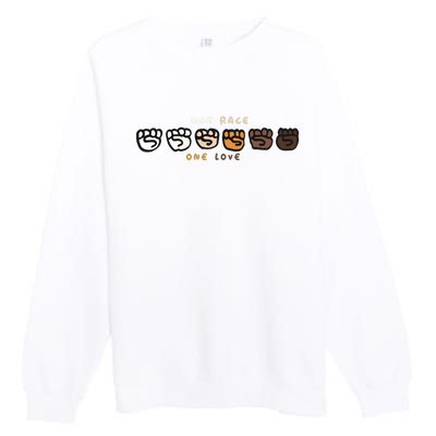 One Race One Love Premium Crewneck Sweatshirt