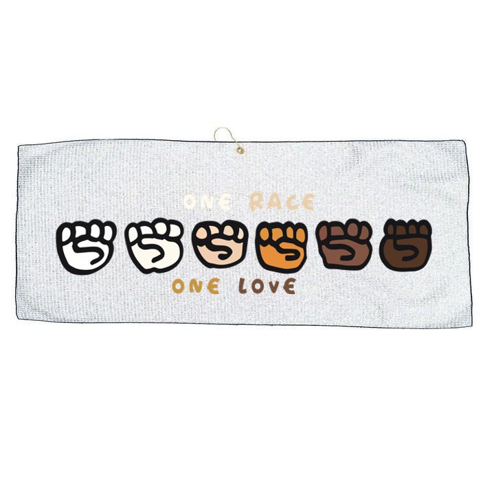 One Race One Love Large Microfiber Waffle Golf Towel