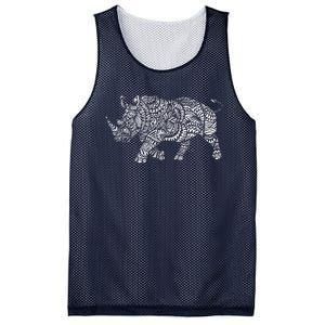 Ornamental Rhino Mesh Reversible Basketball Jersey Tank