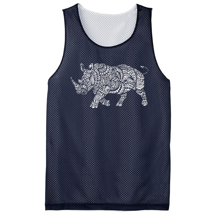 Ornamental Rhino Mesh Reversible Basketball Jersey Tank