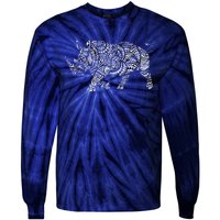 Ornamental Rhino Tie-Dye Long Sleeve Shirt