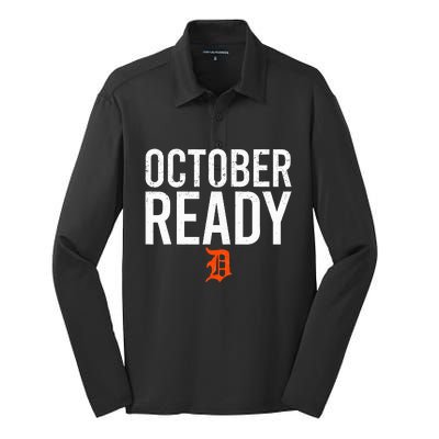 October Ready Silk Touch Performance Long Sleeve Polo