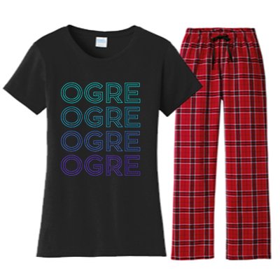 Ogre Retro Women's Flannel Pajama Set