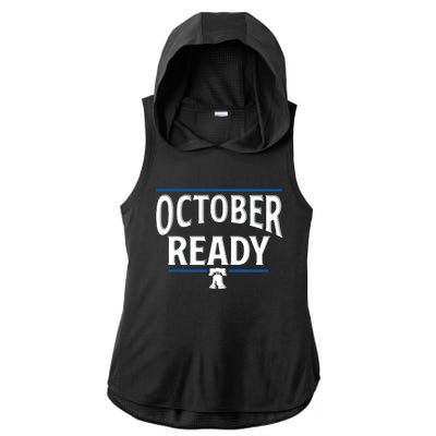 October Ready Ladies PosiCharge Tri-Blend Wicking Draft Hoodie Tank