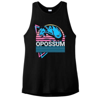 Opossum Retro Ladies PosiCharge Tri-Blend Wicking Tank