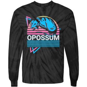 Opossum Retro Tie-Dye Long Sleeve Shirt