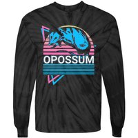 Opossum Retro Tie-Dye Long Sleeve Shirt