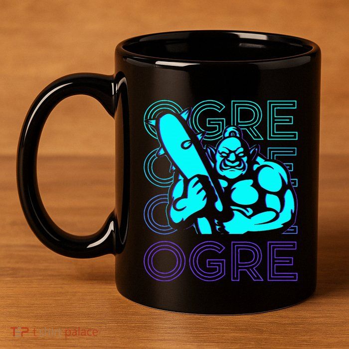 Ogre Retro 11oz C Handle Ceramic Mug