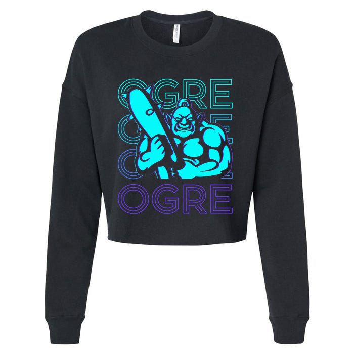 Ogre Retro Cropped Pullover Crew