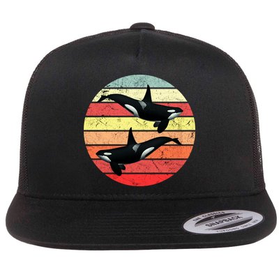 Orca Retro Flat Bill Trucker Hat
