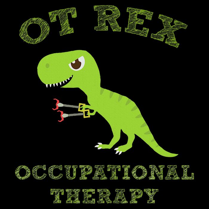 Ot Rex Occupational Therapy Trex Dinosaur Button