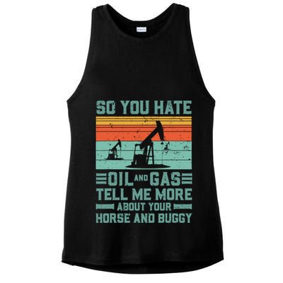 Oil Rig Oil Field Worker Gifts Ladies PosiCharge Tri-Blend Wicking Tank