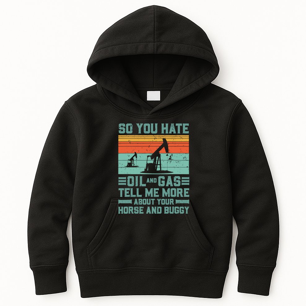 Oil Rig Oil Field Worker Gifts Kids Hoodie