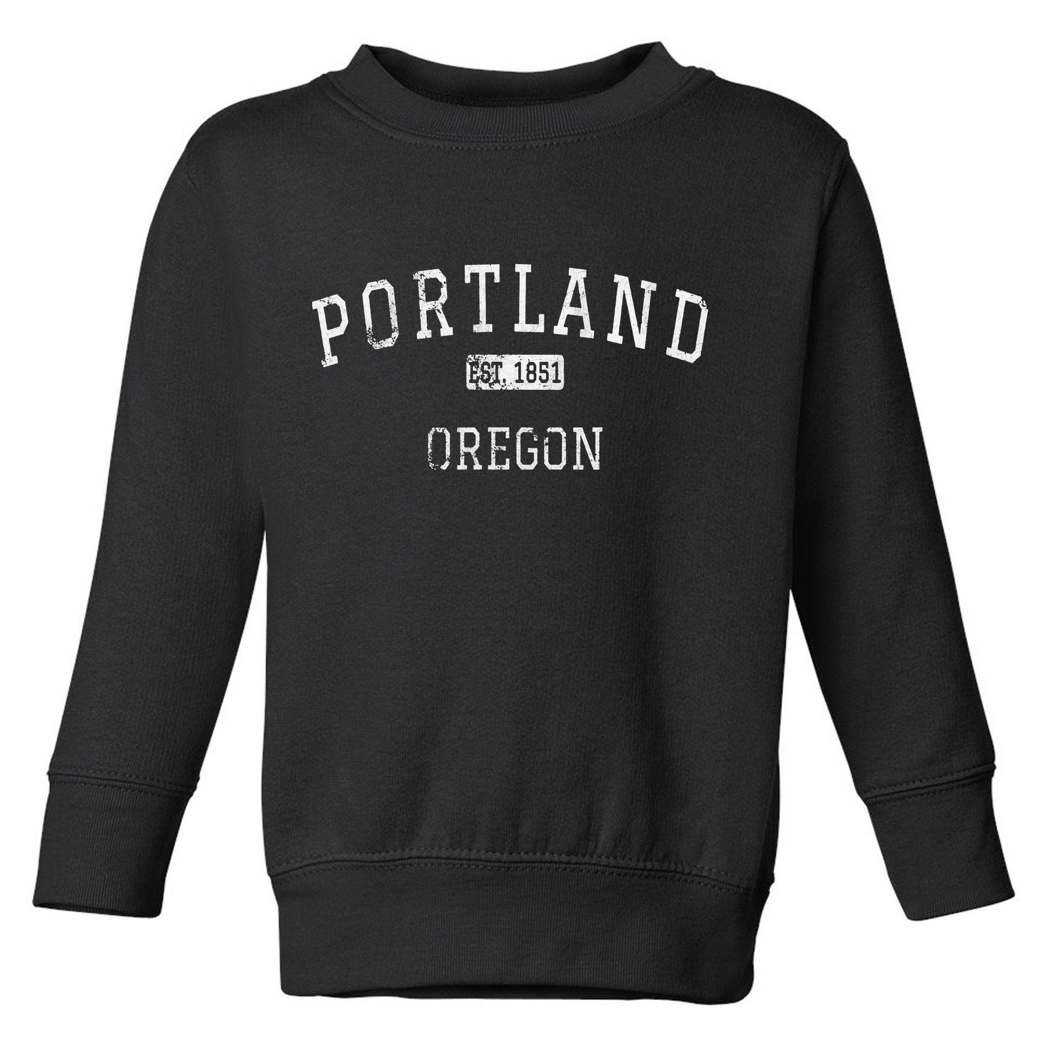 Oregon Retro Portland Home State Mountains Toddler Sweatshirt