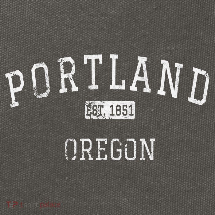 Oregon Retro Portland Home State Mountains Cotton Canvas Backpack