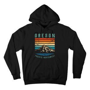 Oregon Retro Portland Home State Mountains Tall Hoodie