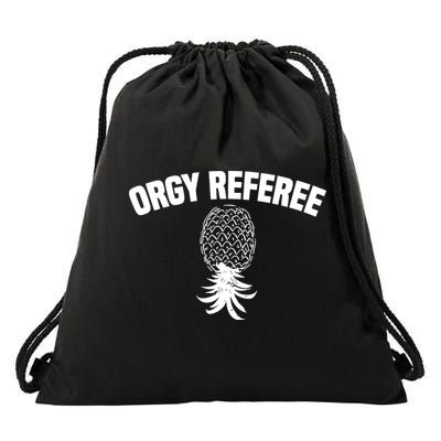 Orgy Referee Pineapple Upside Down Drawstring Bag