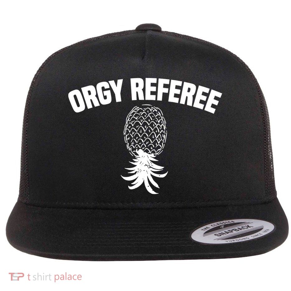Orgy Referee Pineapple Upside Down Flatbill Hat